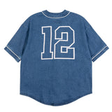 Indigofera Bernadette Baseball Shirt | Denim