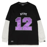 Signature Collegiate Long Sleeve Tee | Black