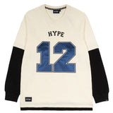Signature Collegiate Long Sleeve Tee | Off White