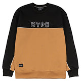 Signature Collegiate Panel Crewneck | Black/Brown
