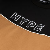 Signature Collegiate Panel Crewneck | Black/Brown