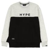 Signature Collegiate Panel Crewneck | Black/Grey