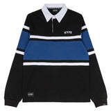 Signature Collegiate Rugby Polo Tee | Black