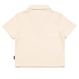 Hype Waffle Crop Polo | Off White