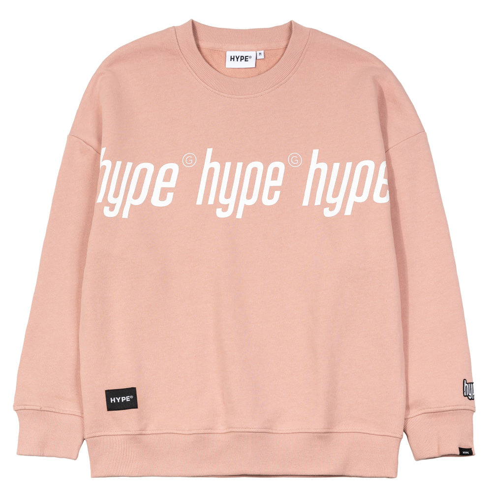 Hype Girl Brat Monogram Sweatshirt | Dusty Pink