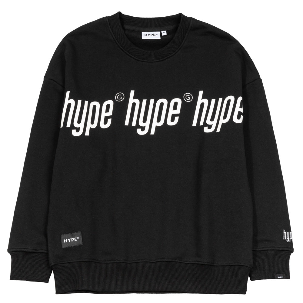 Hype Girl Brat Monogram Sweatshirt | Black