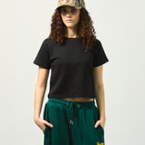 Black Beauty Tapped Ladies Crop Top