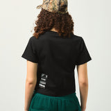 Black Beauty Tapped Ladies Crop Top