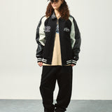H.Champion Digital Fragments Leather Jacket