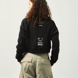 Black Beauty Tapped Ladies Crop Varsity Jacket