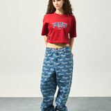 Old English Block Ladies Crop Top
