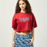 Old English Block Ladies Crop Top