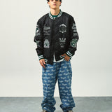 Old English Letterman Varsity Jacket