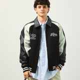 H.Champion Digital Fragments Leather Jacket