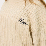 Signature Collegiate Cableknit Crewneck