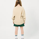 Signature Collegiate Cableknit Crewneck