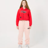 Signature Letter Ladies Zip Crop Hoodie