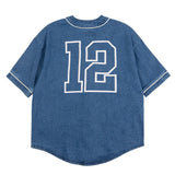 Indigofera Bernadette Baseball Shirt | Denim