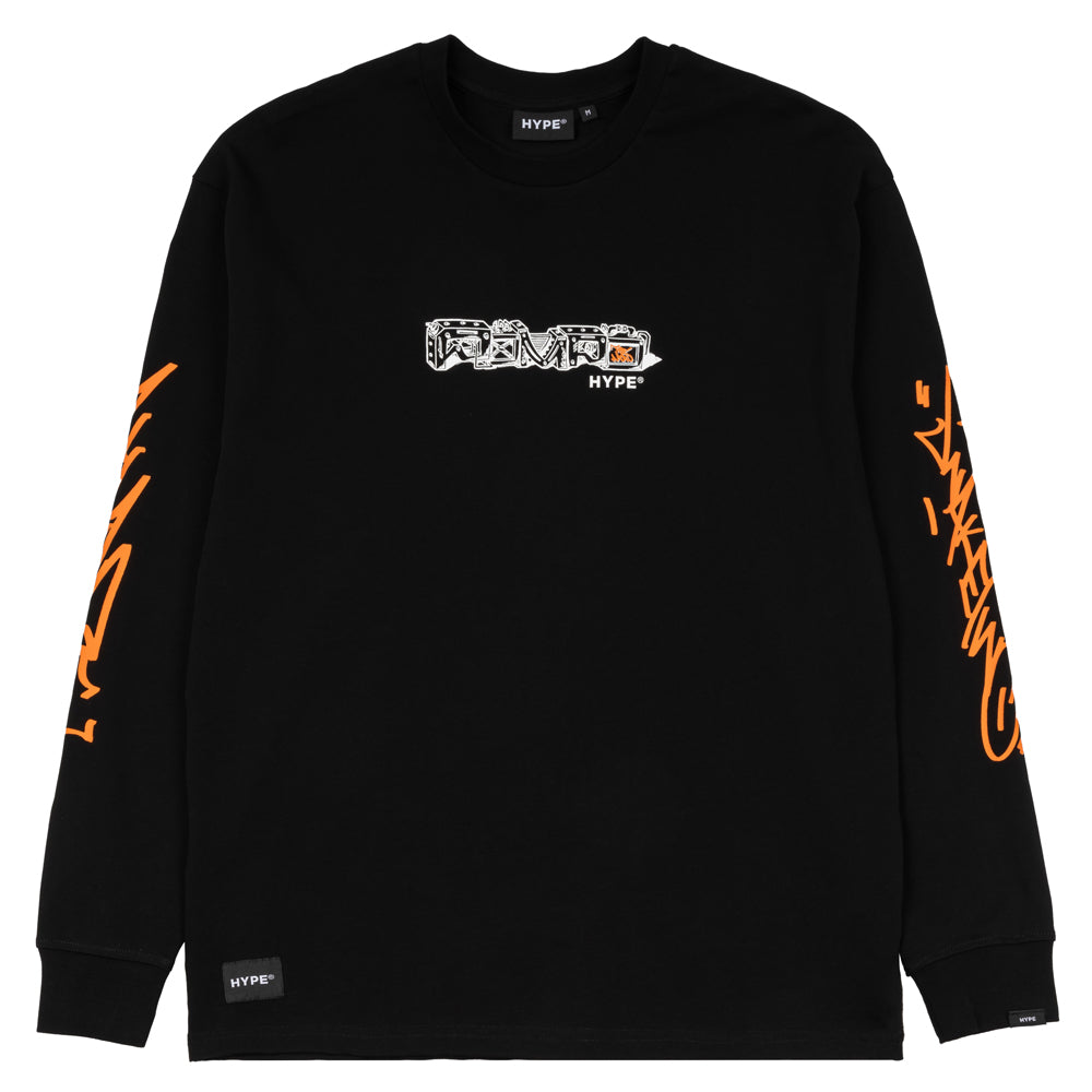 HYPE X SNAKETWO Acolyte Long Sleeve Tee | Black