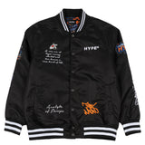 HYPE X SNAKETWO Acolyte Varsity Jacket | Black