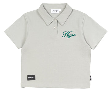 Hype All Star Crop Polo | Grey