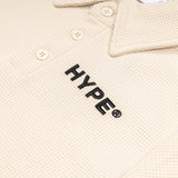 Hype Waffle Crop Polo | Off White