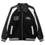 H.Champion Digital Fragments Leather Jacket