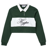 Signature Script Ladies Crop Rugby Shirt