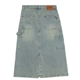 Signature Script Wash Denim Skirt