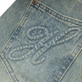 Signature Script Wash Denim Short