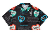 Hype Heart Love Message Crop Shirt