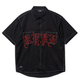 Old English Contrast Stitch  Work Shirt