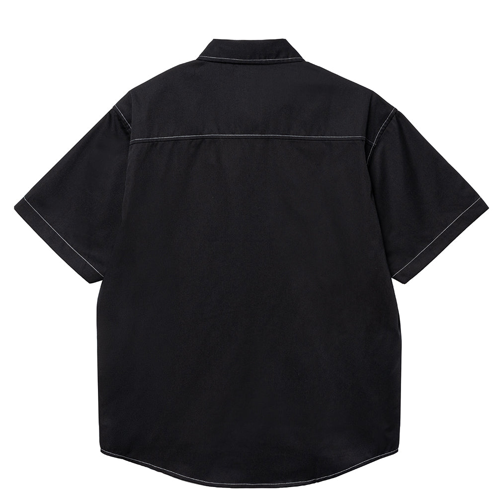 HYPE Old English Contrast Stitch Work Shirt