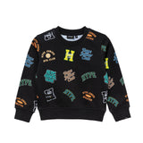 Junior Club Printed Crewneck Sweater