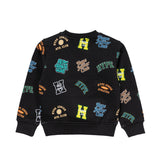 Junior Club Printed Crewneck Sweater