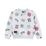 Junior Club Printed Crewneck Sweater