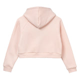 Signature Letter Ladies Zip Crop Hoodie