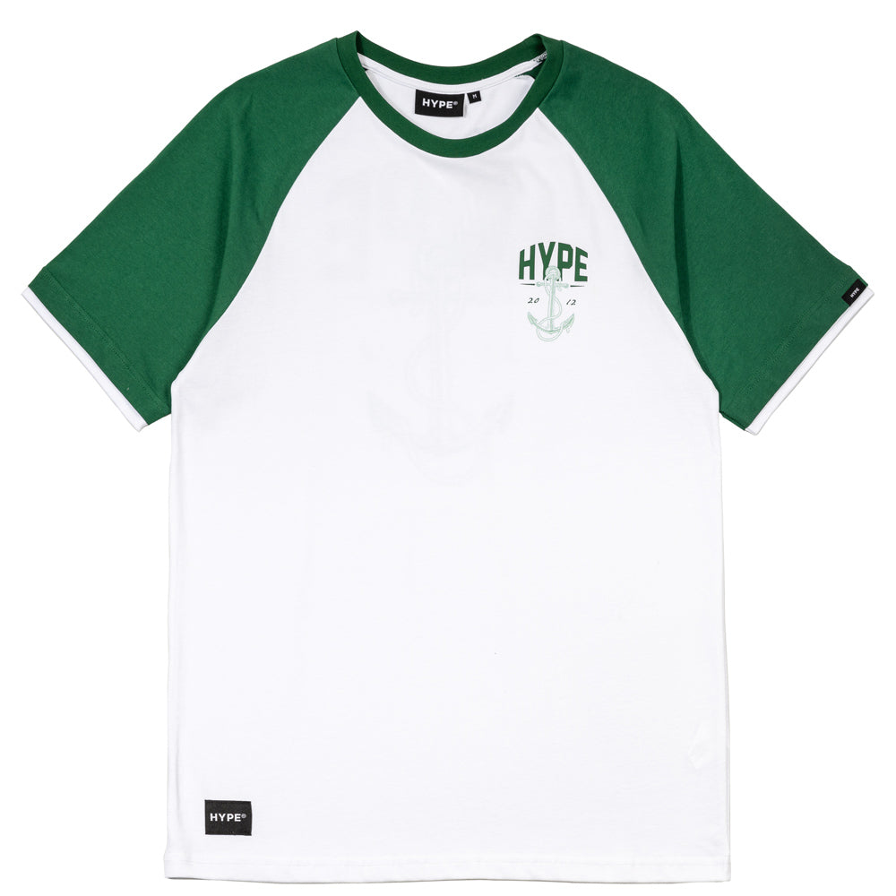 Seasonal Anchor Tee | White/Green