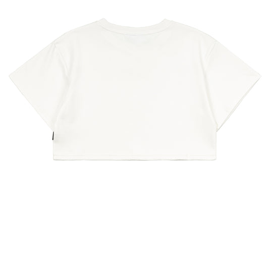 The Interlude Etched Oversize Croptop | Off White