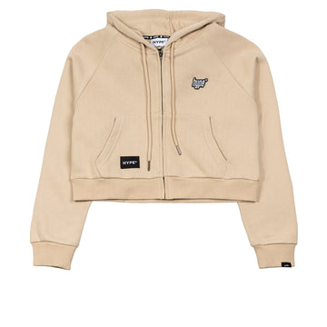Signature Sierra Crop Zip Hoodie | Khaki