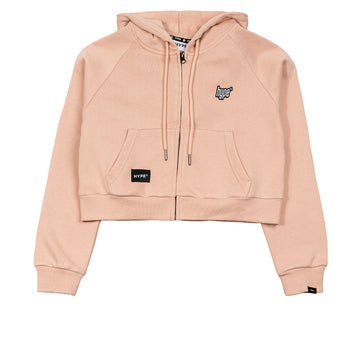 Signature Sierra Crop Zip Hoodie | Pink