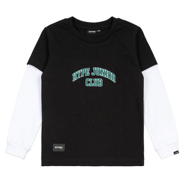 Junior Club Hjc Long Sleeve Tee | Black/White