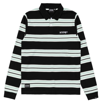 Signature Sierra Stripe Rugby Tee | Black/Green