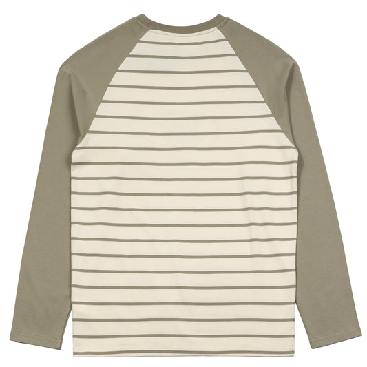 Hype Girl Julie Stripe Crop Raglan Tee | Khaki