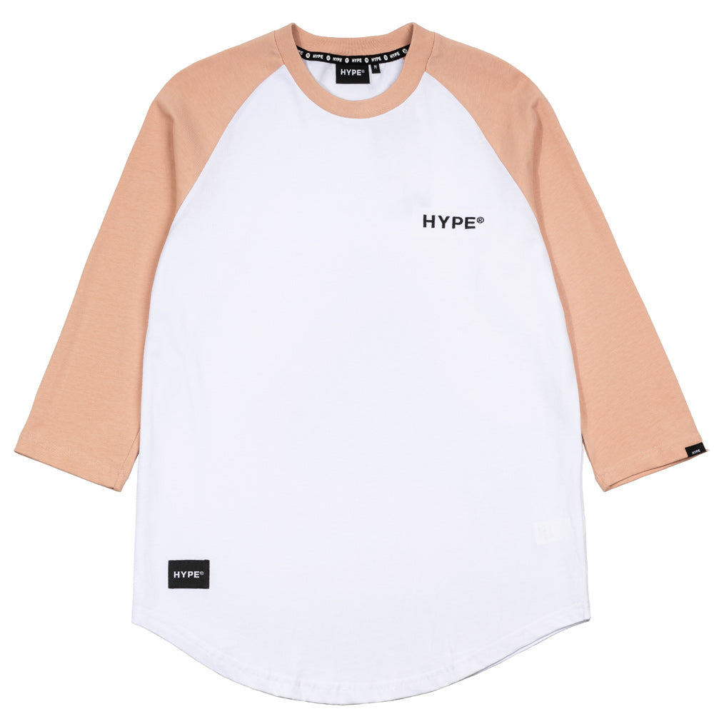 Signature Sierra 3/4 Raglan | Pink/White