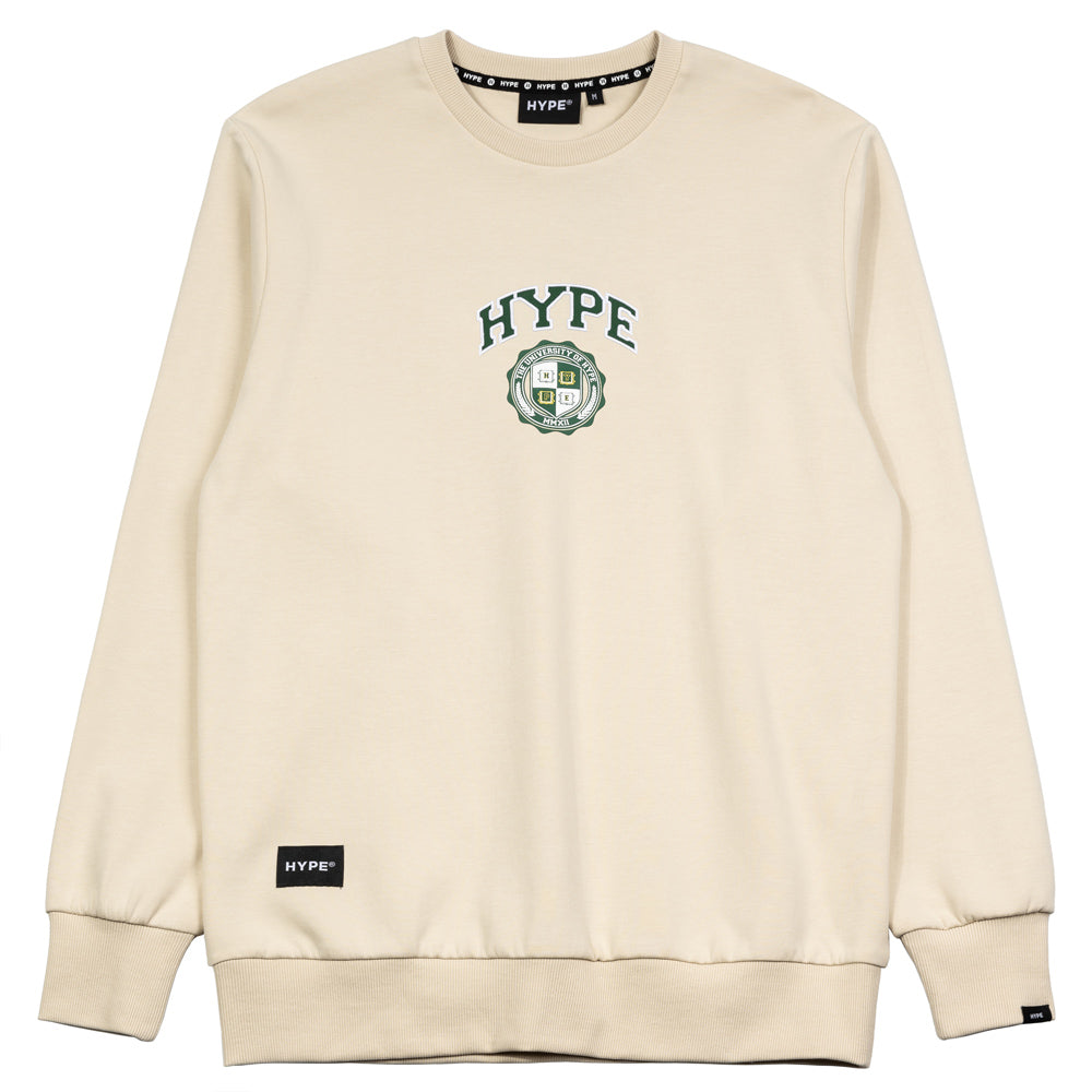 Signature Collegiate Crewneck Sweater | Khaki/Green